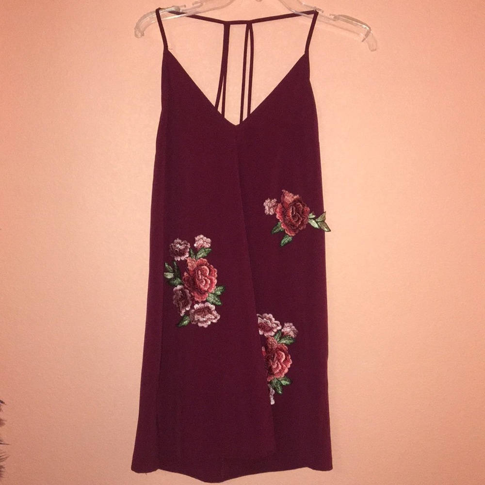 Burgundy Floral Dress